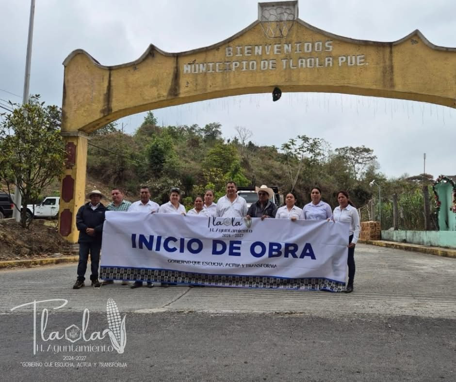 El Presidente Municipal, C. Simón Garrido Morgado, junto con el H. Cabildo y autoridades de diferentes comunidades, dieron banderazo de arranque de obra