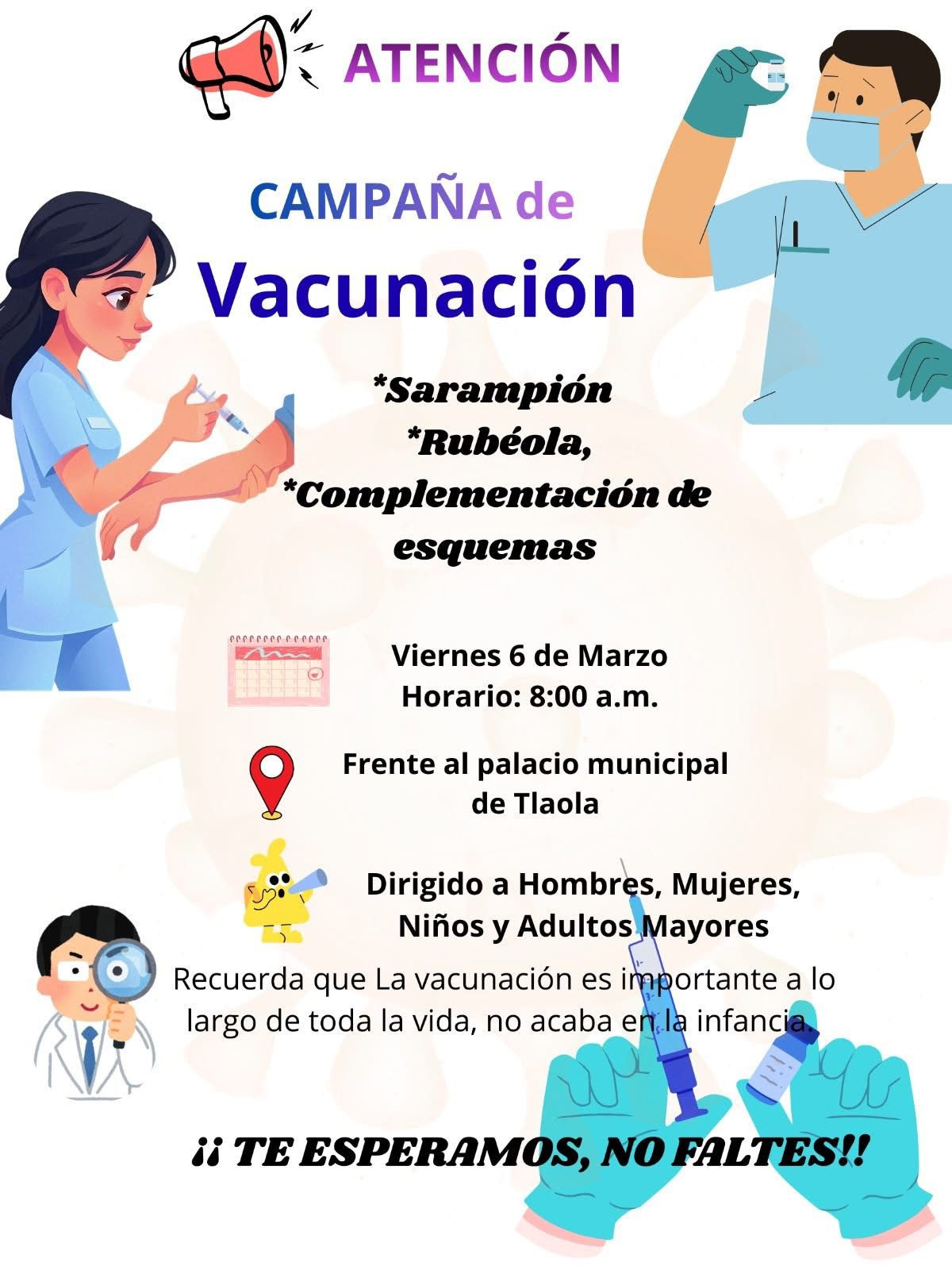 📢 ¡Campaña de Vacunación!