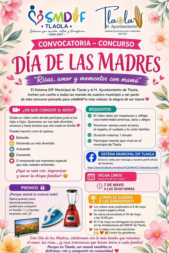 🌸✨ ¡Mamás de Tlaola, este momento es para ustedes! ✨🌸
